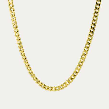 Cadena Plata Plateada Barbada Bali