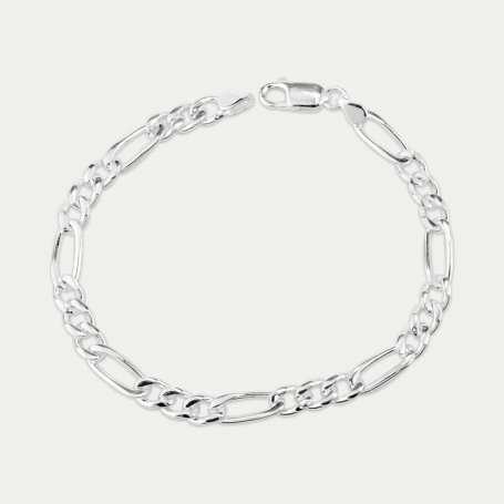 Pulsera Plata Barbada Tres Uno Soho