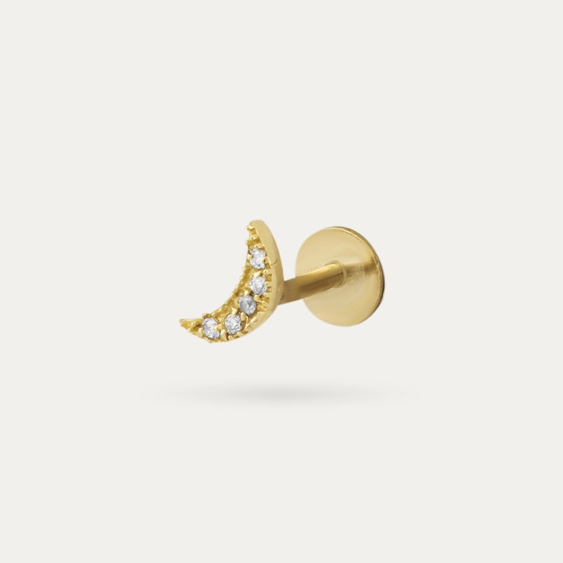 Piercing Oro 9k Moon