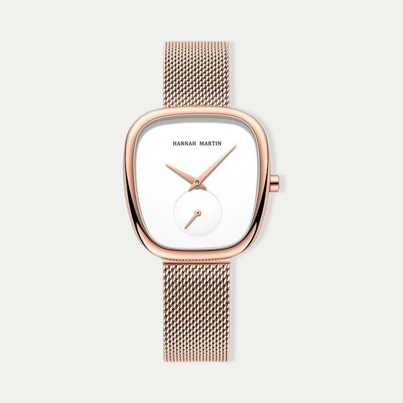 Reloj Mujer Acero Rosa Iconic White