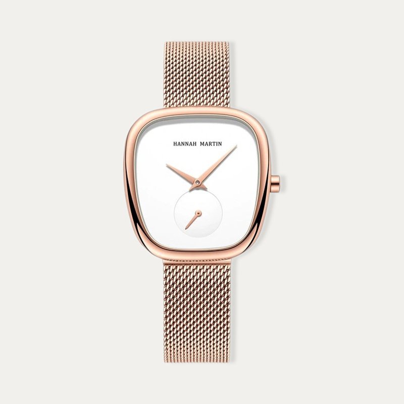 Reloj Mujer Acero Rosa Iconic White