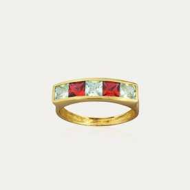 Sortija Oro Circonitas Color Rubí Anouk | OFERTA | Joyerías ARESSO