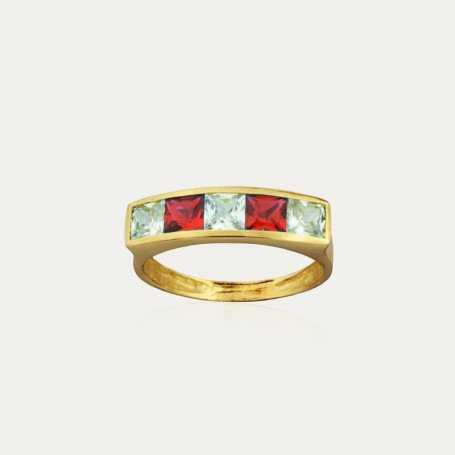 Sortija Oro Circonitas Color Rubí Anouk | OFERTA | Joyerías ARESSO