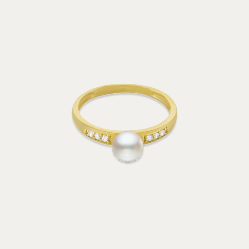 Sortija Oro Con Circonitas Central Perl