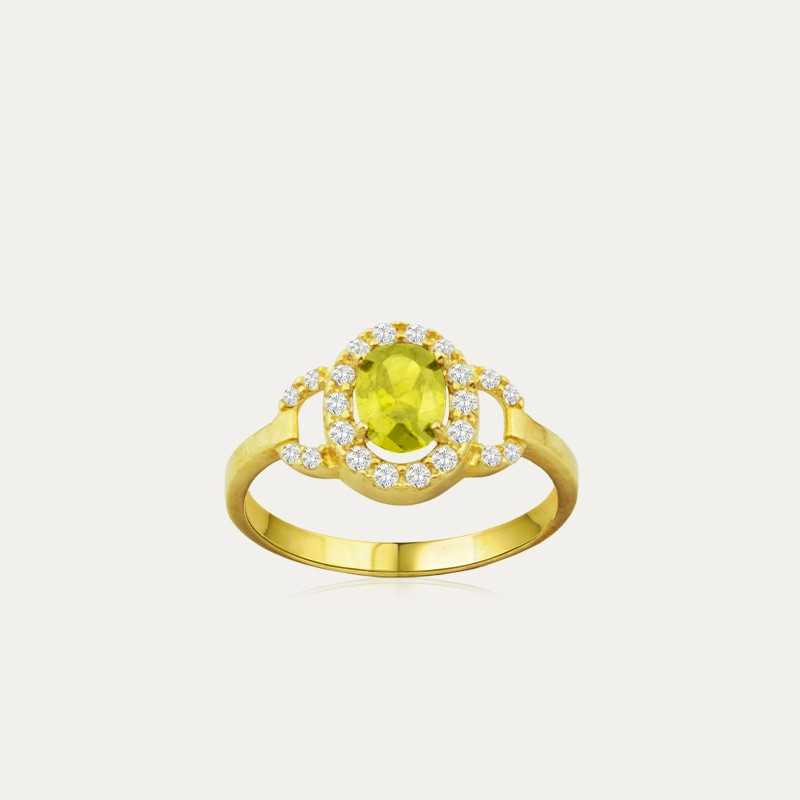 Sortija Oro 9k Piedra Color Citrina Zadar