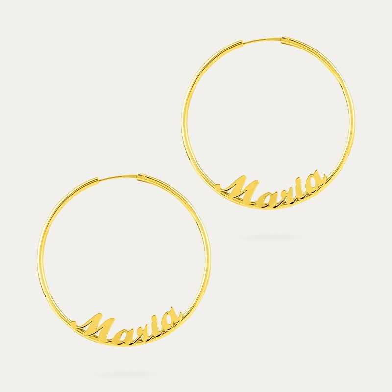 Pendientes Aro Personalizados Oro 9k Circle