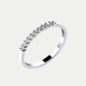 Sortija Oro Blanco Brillantes Trésor