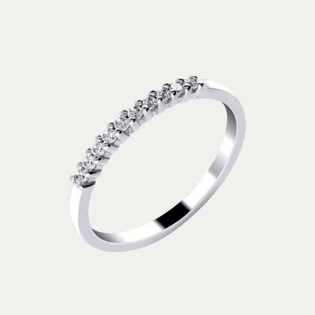 Sortija Oro Blanco Brillantes Trésor