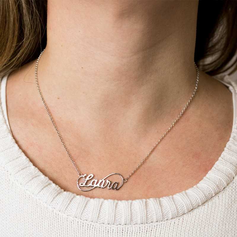 Collar Nombre Personalizado Plata Infinito