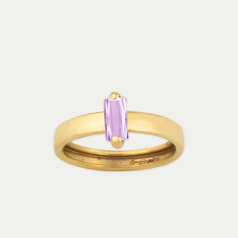 Anillo Oro 9k Piedra Color Affetto Joyer as ARESSO
