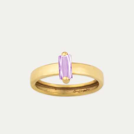 Anillo Oro 9k Piedra Color Affetto Joyerias ARESSO