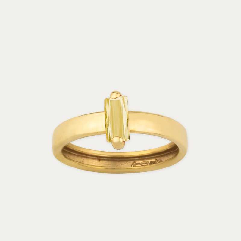 Anillo Oro 9k Piedra Color Affetto