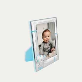 Marco Infantil de Plata 9x13 Elefante Azul Rastoke