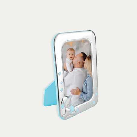 Marco Infantil Plata 9x13 Oso Azul Split | Joyerías ARESSO