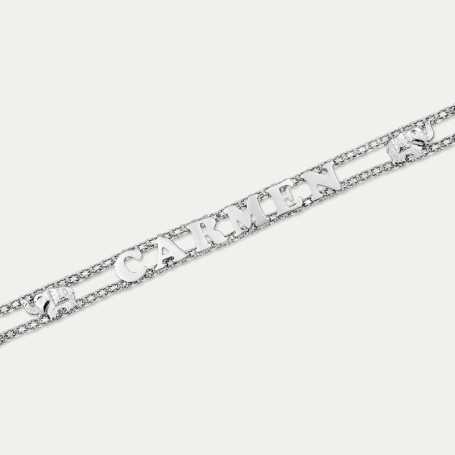 Pulsera Elefantes Con Nombre Personalizado Plata Bismark zoom