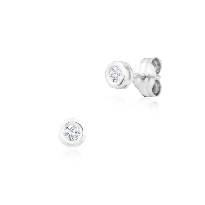 Pendientes Oro Blanco Diamantes Nova