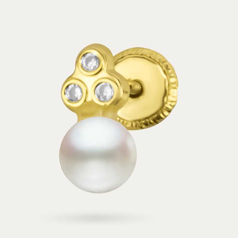 Pendientes Oro 18k Piedras Clover Pearl | Joyerías ARESSO | SIGLO XXI