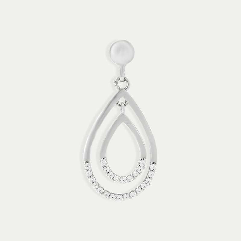 Pendientes Oro Blanco 18k Piedras Gout | Joyerías ARESSO | SIGLO XXI |