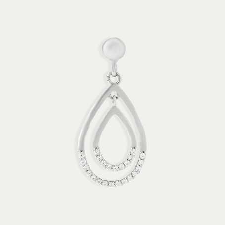 Pendientes Oro Blanco 18k Piedras Gout | Joyerías ARESSO | SIGLO XXI |