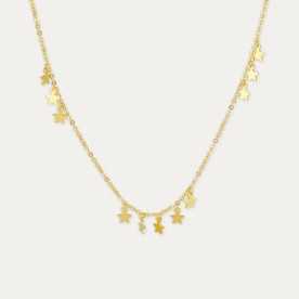 Collar Plata Dorada Little Stars  | OFERTA | Joyerías ARESSO |