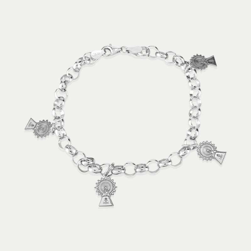 Pulsera Plata Virgen del Pilar Motivo, OFERTA, Joyerías ARESSO