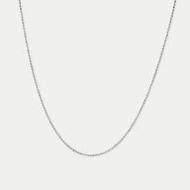 Cadena Eslabón Bolas 50 cm en Plata
