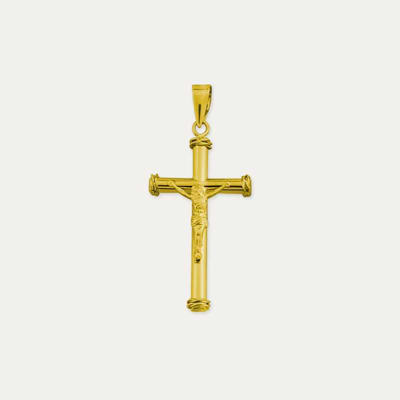 Colgante Oro 9k Cruz Cristo Bende
