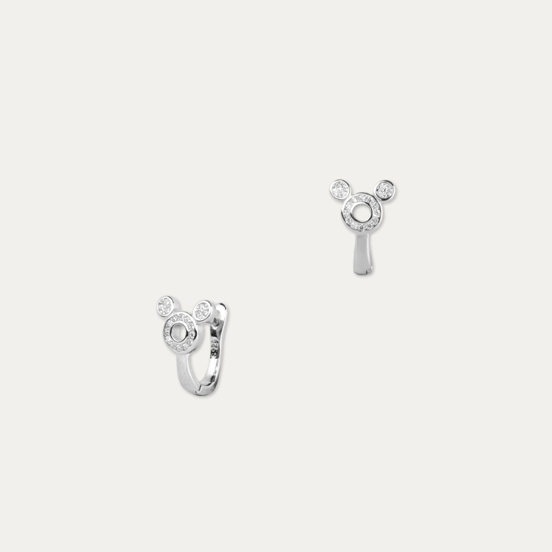 Pendientes Plata Circonitas Mouse