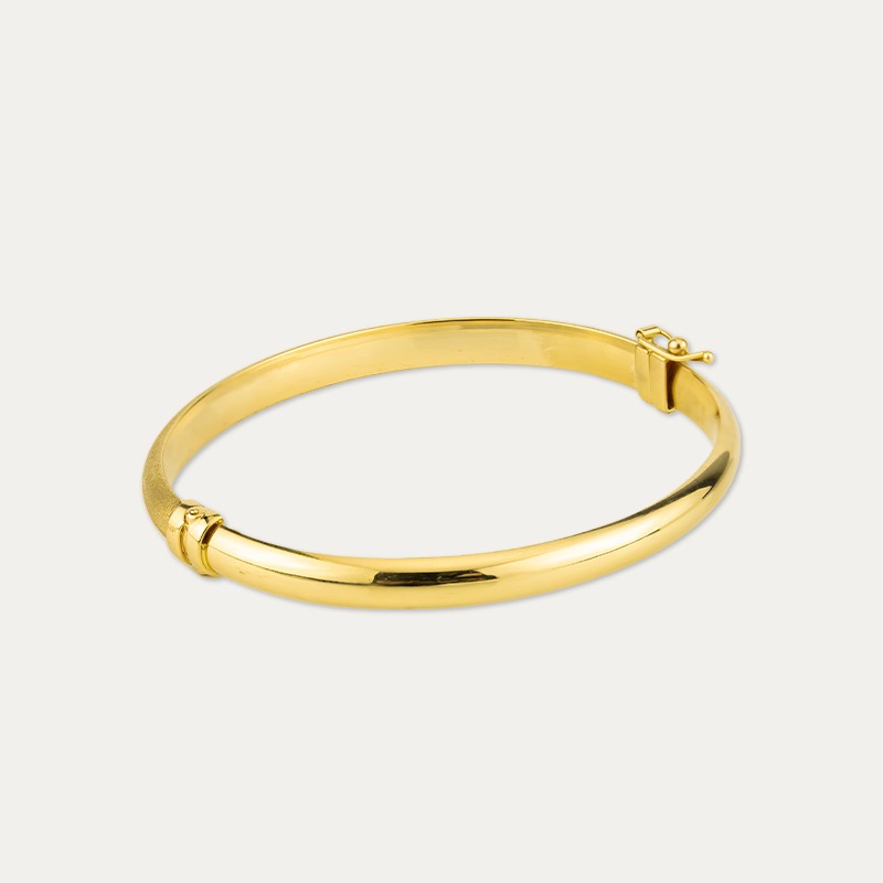 Pulsera Oro Media Caña Brillo Mate Siros