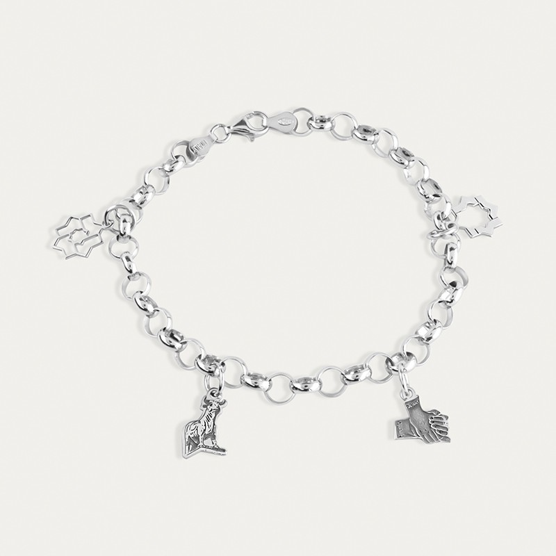 Pulsera Plata Símbolos Teruel Rolo