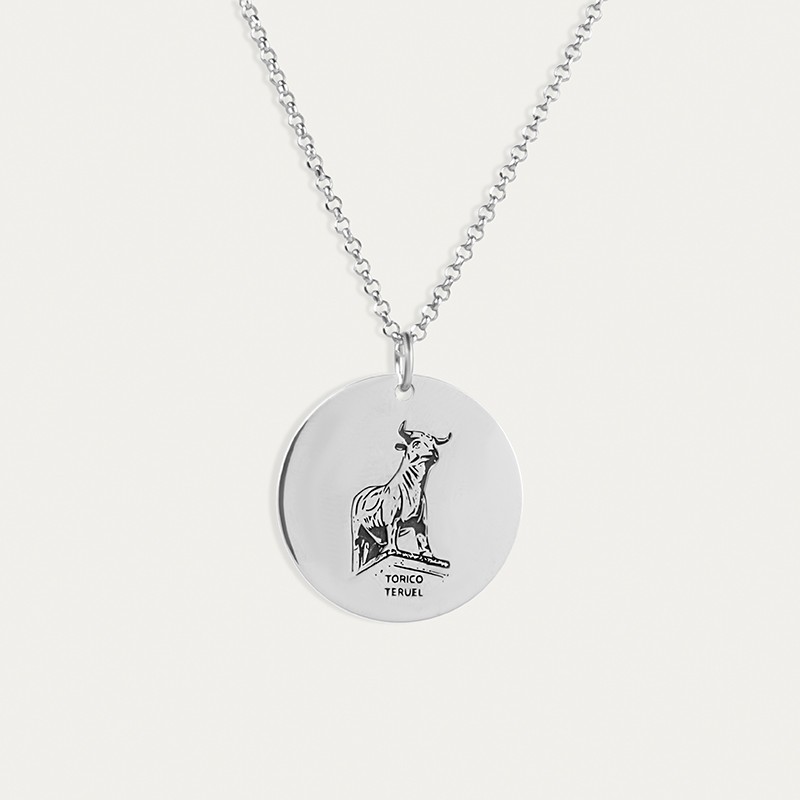 Collar Plata Disco Torico Teruel