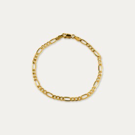 Pulsera Oro Eslabón 3x1 Lecco