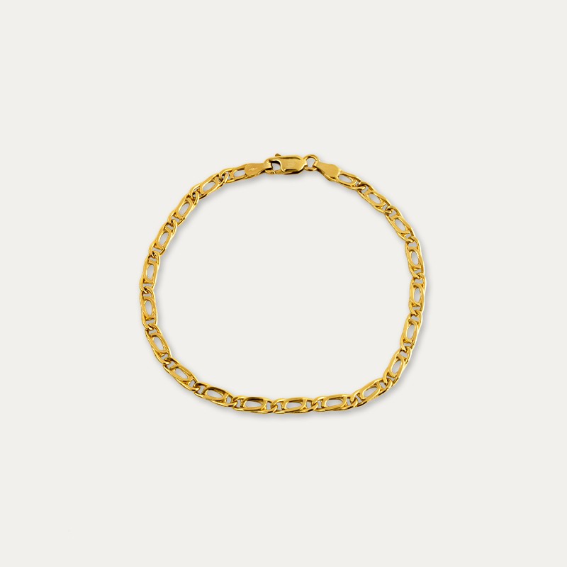 Pulsera Oro Eslabón Ojo de Tigre Brera