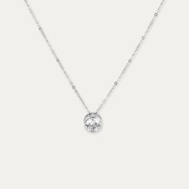 Collar Plata Chatón Circonita Elbrús