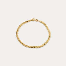 Pulsera en Oro 18k de Eslabón estilo Ancla Brillo y Mate Tymfi