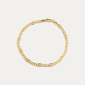 Pulsera Oro Eslabón Combinado Rope