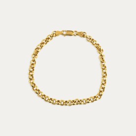Pulsera Oro Eslabón Rolo Stile