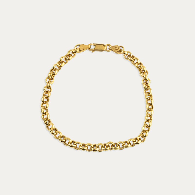 Pulsera Oro Eslabón Rolo Stile