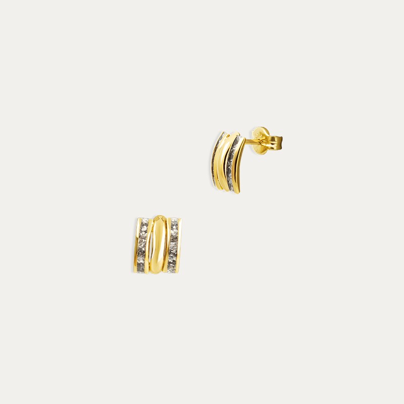 Pendientes Oro Circonitas Carril Vermont