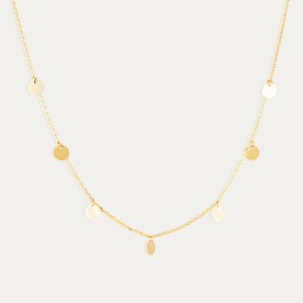 Collar Oro 9k Discos Lisos Diskette