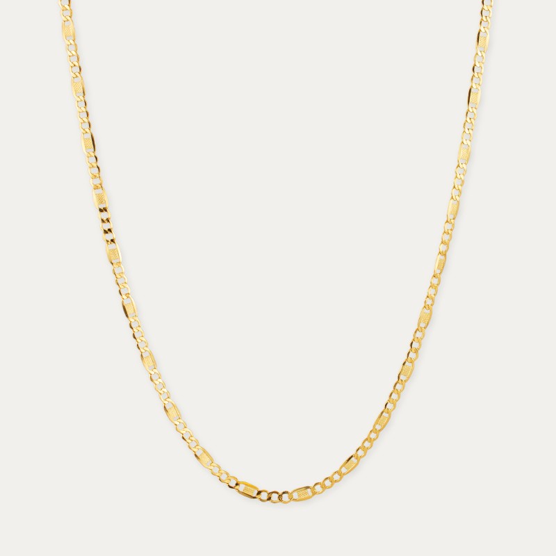 Cadena Oro 9k Eslabón 3x1 Vernazza