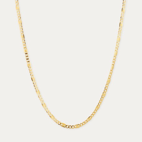 Cadena de Oro 9k con Eslabón 3x1 Vernazza