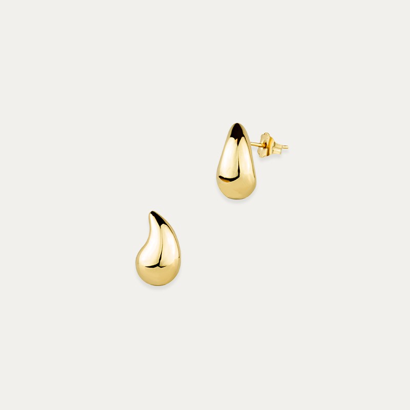 Pendientes Oro Minimal Gota Zaria