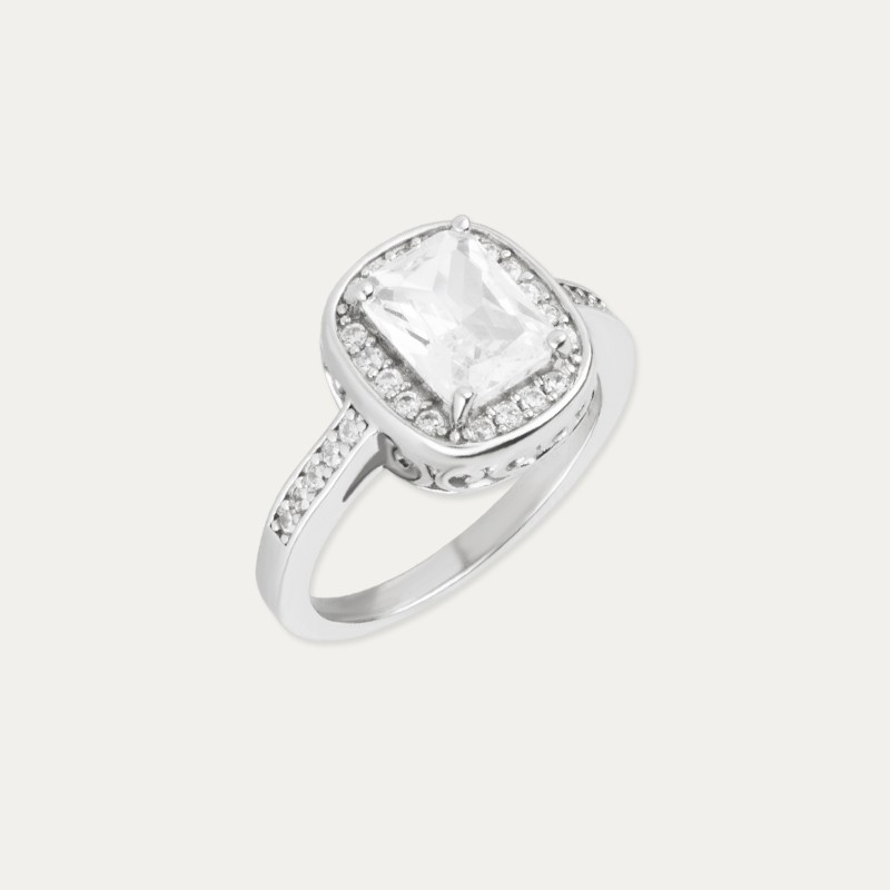 Anillo Plata Circonitas Signatures Perfil