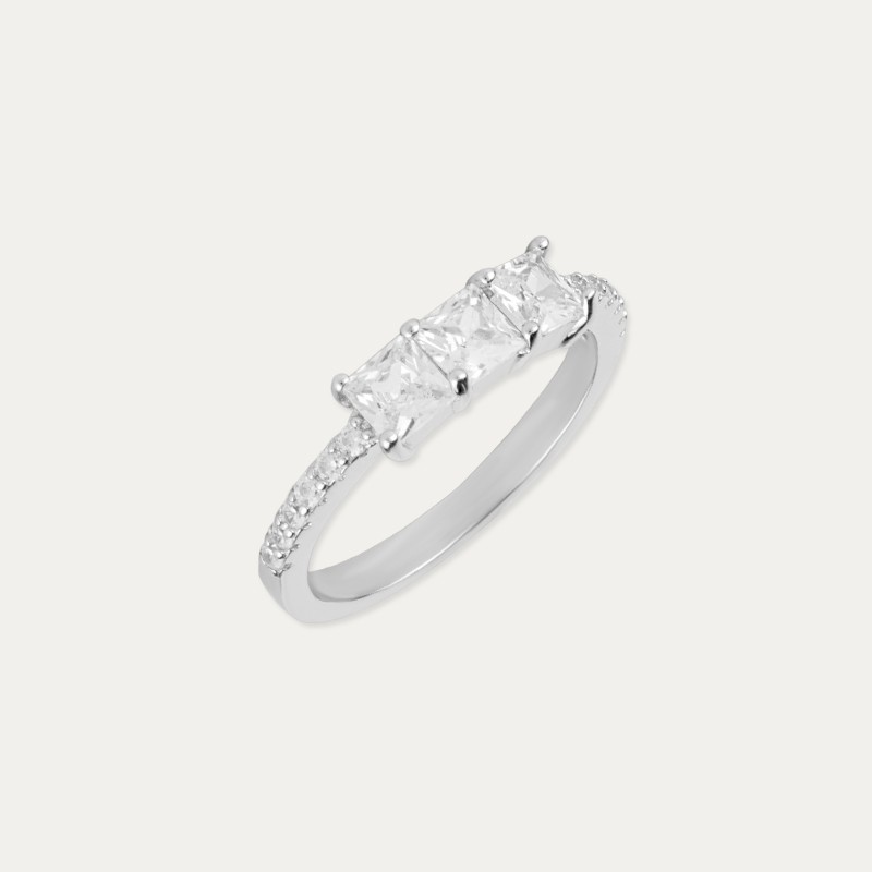 Anillo Plata Circonitas Copérnico Perfil