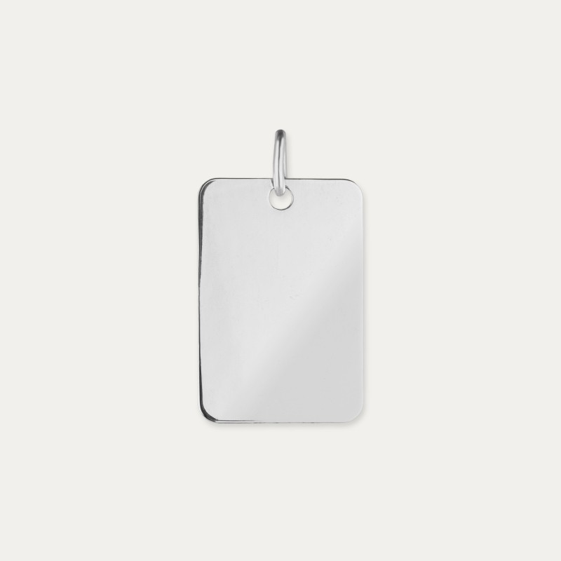 Chapa Colgante Plata Rectangular Mirror