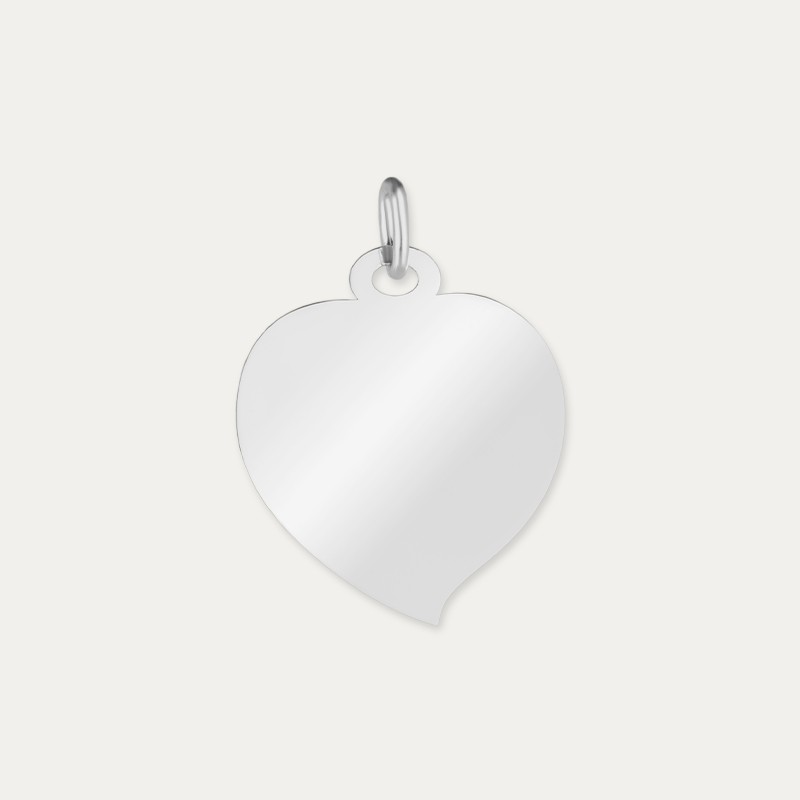 Chapa Colgante Plata Corazón Mirror
