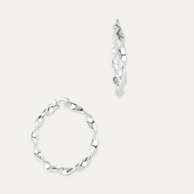 Pendiente de Plata Aro Retorcido Karen