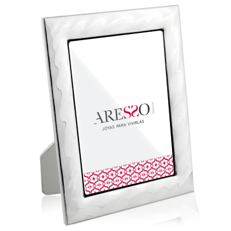Marco de plata con ondas en plata bilaminada | ARESSO