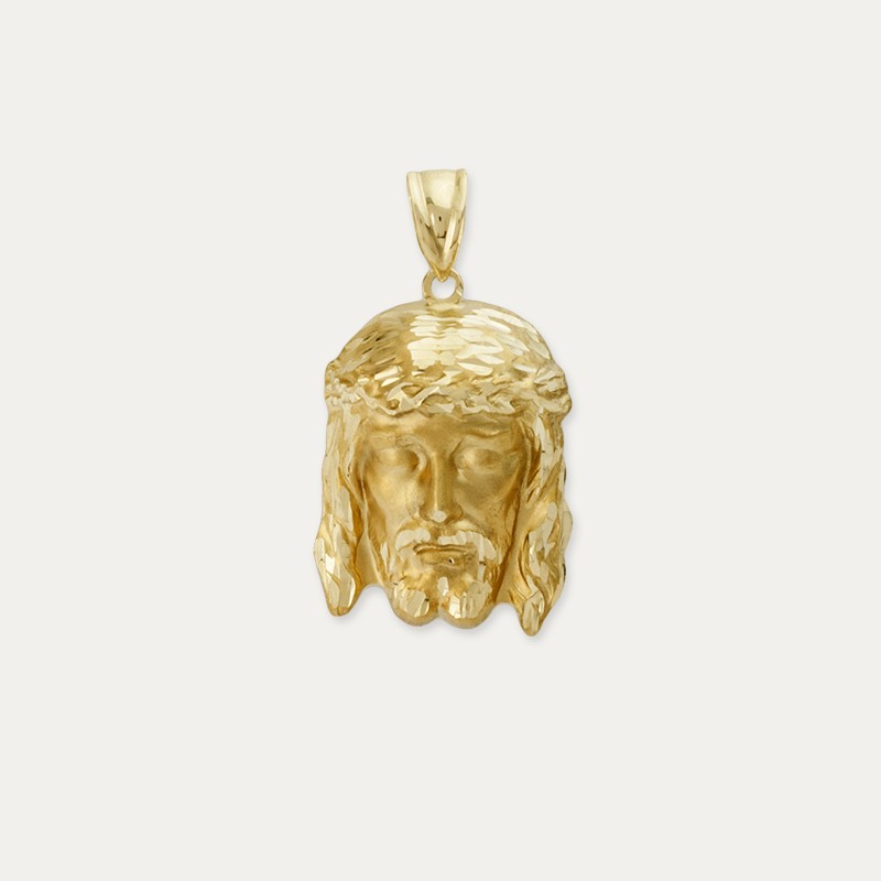 Colgante Cabeza Cristo Oro 9k Sallman
